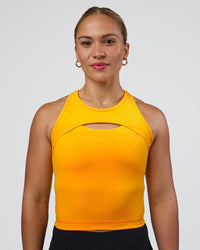Woman wearing Be Bold Performance Tank - Zinnia | Model:Tenaya | Size:S | Thumbnail Index: 5