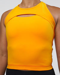 Woman wearing Be Bold Performance Tank - Zinnia | Model:Tenaya | Size:S | Thumbnail Index: 0