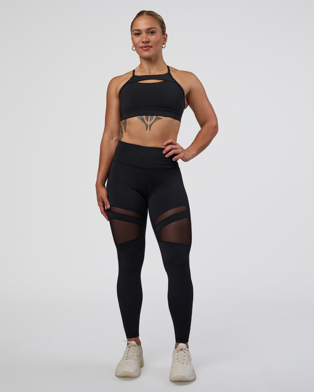 Woman wearing Be Bold Sports Bra - Black | Model:Tenaya | Size:S - view 6