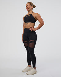 Woman wearing Be Bold Sports Bra - Black | Model:Tenaya | Size:S | Thumbnail Index: 7