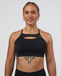 Woman wearing Be Bold Sports Bra - Black | Model:Tenaya | Size:S | Thumbnail Index: 6