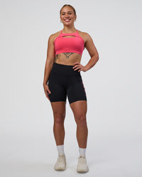 Woman wearing Be Bold Sports Bra - Bright Raspberry | Model:Tenaya | Size:S | Thumbnail Index: 5