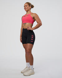 Woman wearing Be Bold Sports Bra - Bright Raspberry | Model:Tenaya | Size:S | Thumbnail Index: 9
