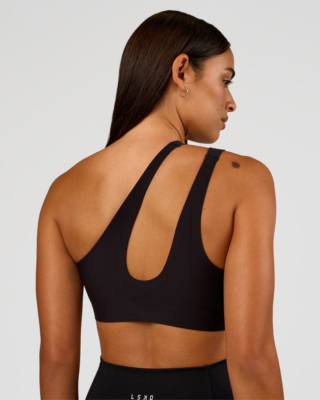 Woman wearing Bend &amp; FLX Plunge Sports Bra - Black | Model:Ruby | Size:S - view 7