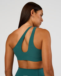 Woman wearing Bend & FLX Plunge Sports Bra - Transformative Teal | Model:Ruby | Size:S | Thumbnail Index: 4