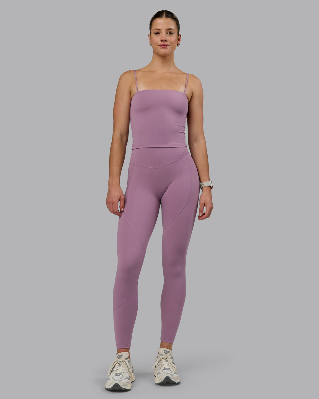Woman wearing Blaze Ultra High-Rise Full Length Legging - Grape - view 8