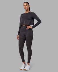Woman wearing Breeze Long Sleeve Training Tee - Black | Model:Rhiley | Size:S | Thumbnail Index: 4