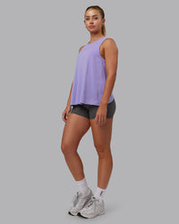 Woman wearing Breeze Training Tank - Violet Ray | Model:Hannah | Size:S | Thumbnail Index: 2