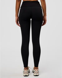 Model wearing CF Fold Over High-Rise Full Length Legging - Black | Model:Jordan | Size:S | Thumbnail Index: 2