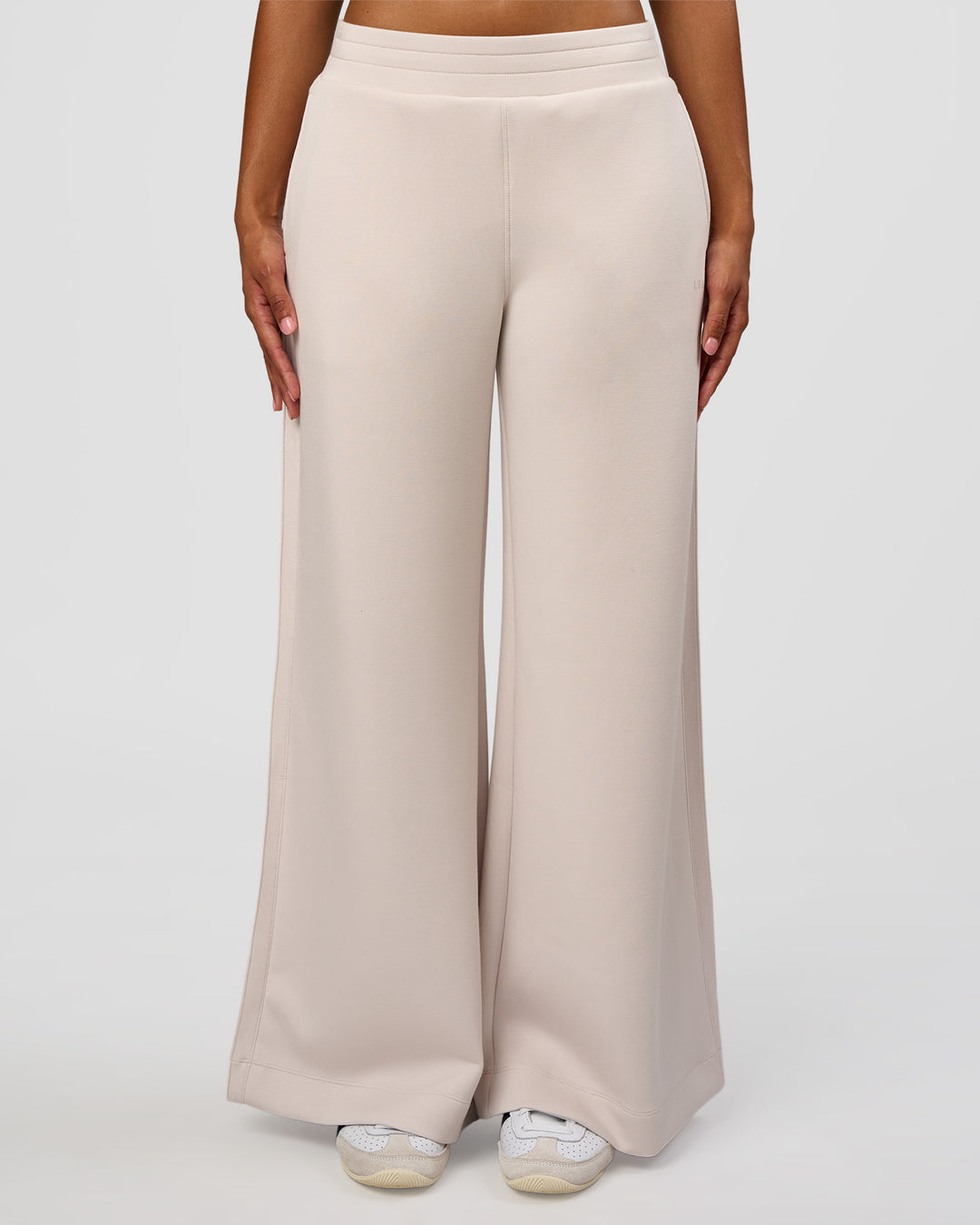 Woman wearing CF Elevate SoftTouch Pintuck Wide Leg Pant - Hot Chocolate | Model:Jordan | Size:S - view 4