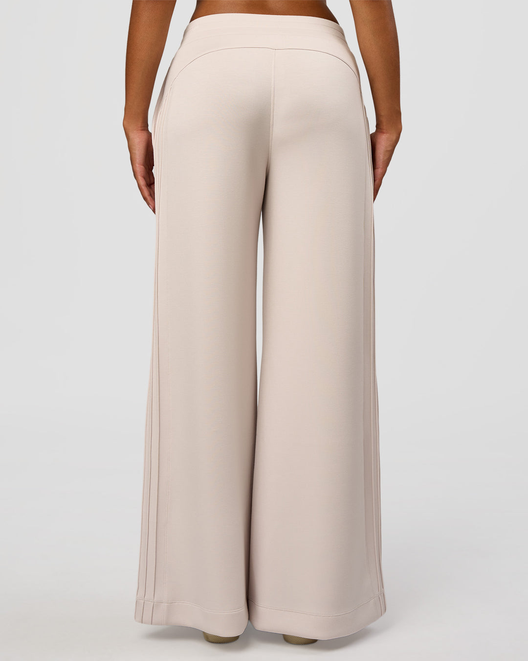 Woman wearing CF Elevate SoftTouch Pintuck Wide Leg Pant - Hot Chocolate | Model:Jordan | Size:S - view 7