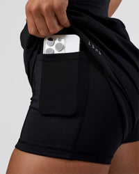 Woman wearing Challenger 3" Lined Performance Short - Black | Model:Amity | Size:S | Thumbnail Index: 5