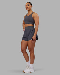 Woman wearing Challenger 3" Lined Performance Short - Dark Storm | Model:Ayla | Size:S | Thumbnail Index: 6