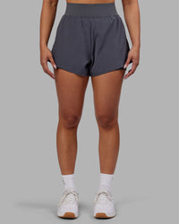 Woman wearing Challenger 3" Lined Performance Short - Dark Storm | Model:Ayla | Size:S | Thumbnail Index: 1