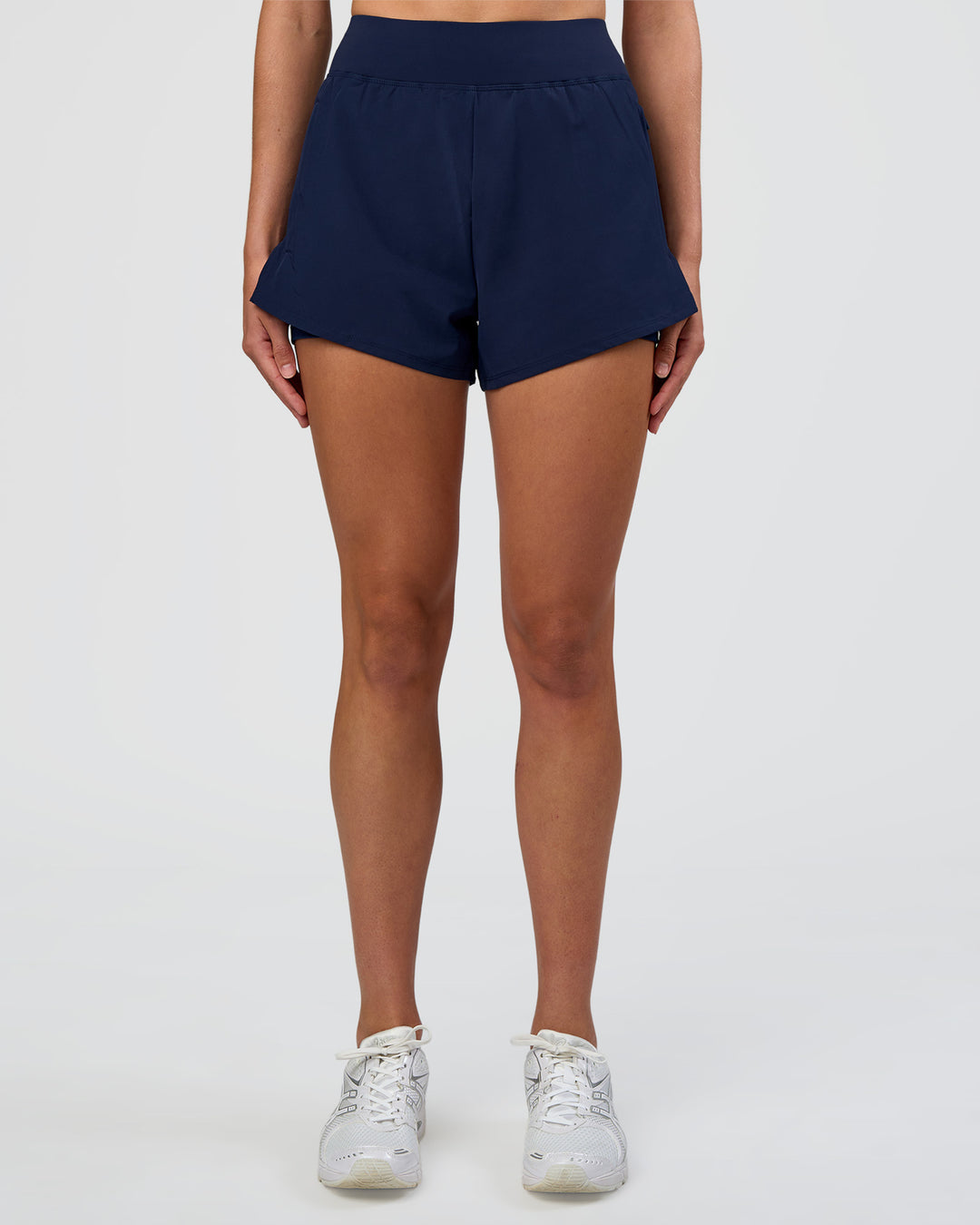 Woman wearing Challenger 3" Lined Performance Short - Future Navy | Model:Evie | Size:S - view 8