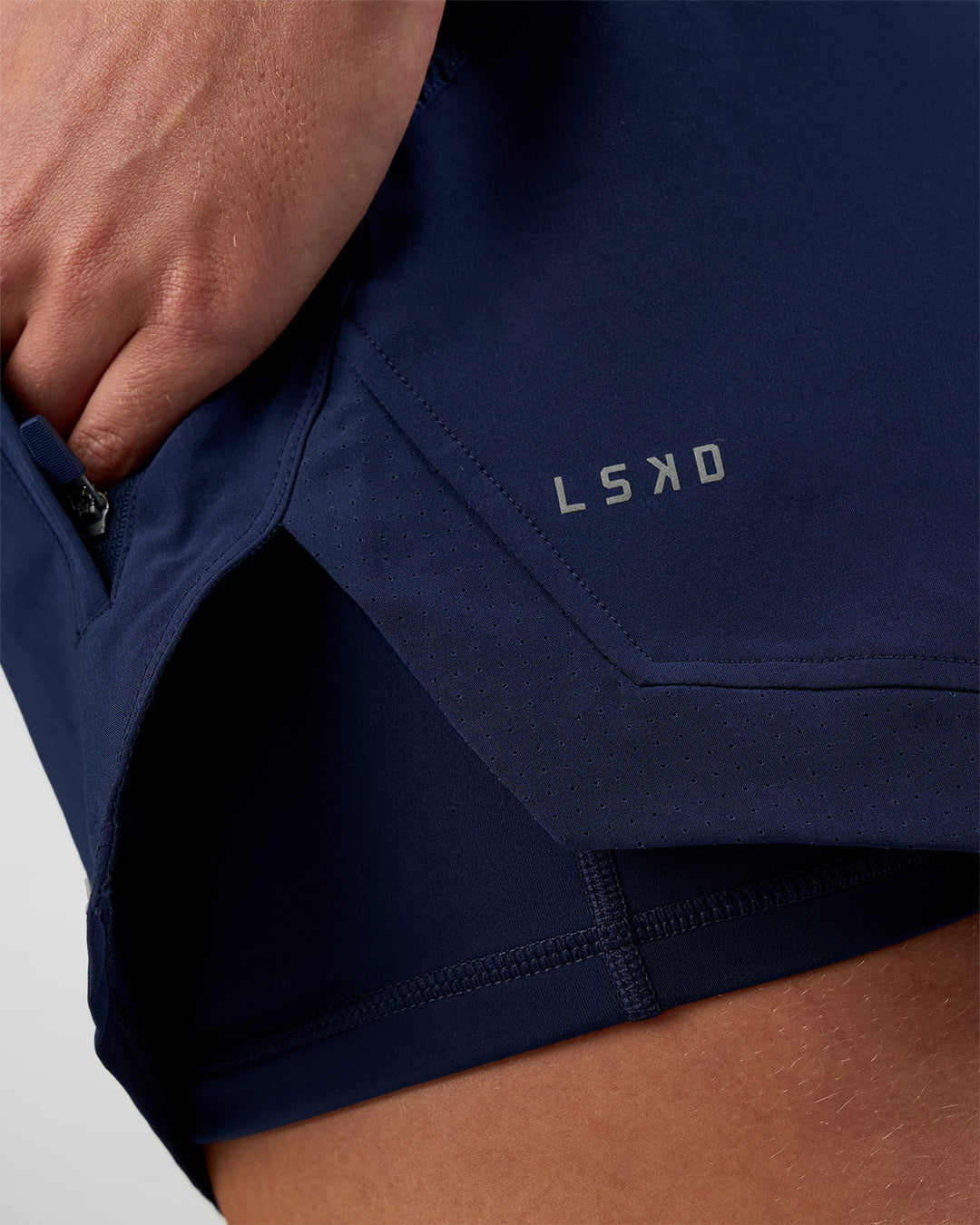 Woman wearing Challenger 3" Lined Performance Short - Future Navy | Model:Evie | Size:S - view 10