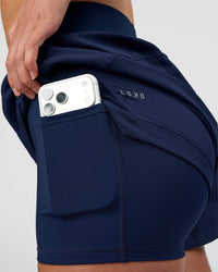 Woman wearing Challenger 3" Lined Performance Short - Future Navy | Model:Evie | Size:S | Thumbnail Index: 5