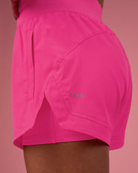 Woman wearing Challenger 3" Lined Performance Short - Ultra Pink | Model:Hannah | Size:S | Thumbnail Index: 7