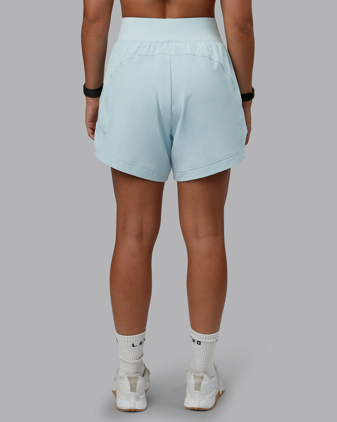 Woman wearing Challenger 5" Lined Performance Short in Skyride | Size:S | Model:Tylah - view 4