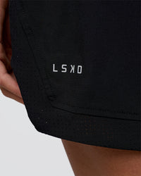 Woman wearing Challenger 5" Lined Performance Short - Black | Model:Amity | Size:S | Thumbnail Index: 6
