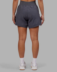Woman wearing Challenger 5" Lined Performance Short - Dark Storm | Model:Ayla | Size:S | Thumbnail Index: 3