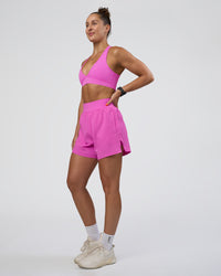 Woman wearing Challenger 5" Lined Performance Short - Ultra Fuchsia | Model:Abbey | Size:S | Thumbnail Index: 4