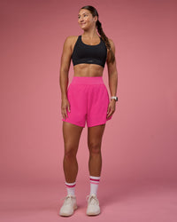 Woman wearing Challenger 5" Lined Performance Short - Ultra Pink | Model:Hannah | Size:S | Thumbnail Index: 5
