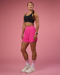 Woman wearing Challenger 5" Lined Performance Short - Ultra Pink | Model:Hannah  | Size:S | Thumbnail Index: 7