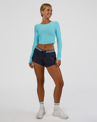 Woman wearing Clarity Long Sleeve Tee - Baltic Sea | Model:Amity | Size:S | Thumbnail Index: 4