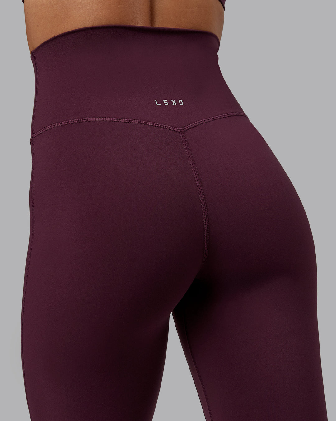 Woman wearing Elixir Ultra High-Rise Full Length Legging - Cherry Lacquer | Size:S - view 8