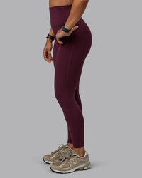 Woman wearing Elixir Ultra High-Rise Full Length Legging - Cherry Lacquer | Size:S | Thumbnail Index: 0