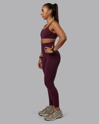 Woman wearing Elixir Ultra High-Rise Full Length Legging - Cherry Lacquer | Size:S | Thumbnail Index: 4