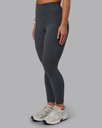 Woman wearing Elixir Ultra High-Rise Full Length Legging - Dark Storm | Size:S | Thumbnail Index: 0