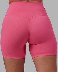 Woman wearing Elixir High-Rise 6" Short - Hot Pink | Model:Rhiley | Size:S | Thumbnail Index: 8