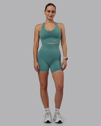 Woman wearing Elixir Ultra High-Rise 6" Short - Sagebrush | Thumbnail Index: 9