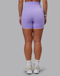 Woman wearing Elixir Ultra High-Rise 6" Short Pockets - Violet Ray | Size:S | Thumbnail Index: 3