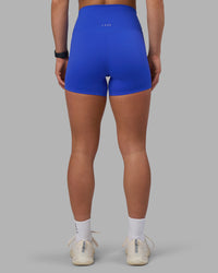 Woman wearing Elixir Ultra High-Rise 4" Short - Power Cobalt | Model:Keisha | Size:S | Thumbnail Index: 3