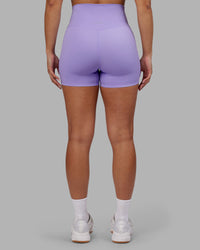 Woman wearing Elixir Ultra High-Rise 4" Short - Violet Ray | Model:Ayla | Size:S | Thumbnail Index: 2