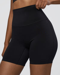Woman wearing Elixir Ultra High-Rise 6" Short - Black | Model:Jordan | Size:S | Thumbnail Index: 2