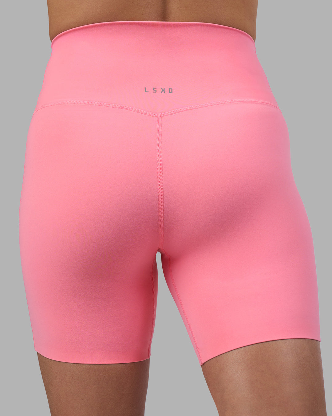Woman wearing Elixir Ultra High-Rise 6" Short - Candy Pink | Model:Phoebe | Size:S - view 4
