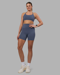 Woman wearing Elixir Ultra High-Rise 6" Short - Night Shadow | Model:Phoebe | Size:S | Thumbnail Index: 1