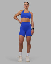 Woman wearing Elixir Ultra High-Rise 6" Short - Power Cobalt | Model:Keisha | Size:S | Thumbnail Index: 0