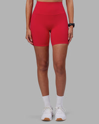 Woman wearing Elixir Ultra High-Rise 6" Short - Scarlet | Model:Rhiley | Size:S | Thumbnail Index: 6