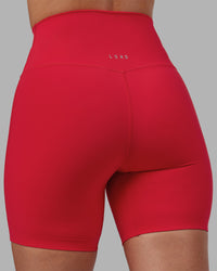 Woman wearing Elixir Ultra High-Rise 6" Short - Scarlet | Model:Rhiley | Size:S | Thumbnail Index: 7