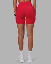 Woman wearing Elixir Ultra High-Rise 6" Short - Scarlet | Model:Rhiley | Size:S | Thumbnail Index: 3