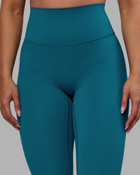 Woman wearing Elixir Ultra High-Rise Full Length Legging - Blue Coral | Model:Ayla | Size:S | Thumbnail Index: 2
