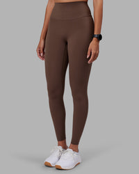 Woman wearing Elixir Ultra High-Rise Full Length Legging - Chocolate Martini | Model:Rhiley | Size:S | Thumbnail Index: 4
