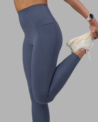 Woman wearing Elixir Ultra High-Rise Full Length Legging Pockets - Night Shadow | Model:Phoebe | Size:S | Thumbnail Index: 6