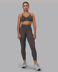 Woman wearing Essence Sports Bra - Dark Storm | Model:Hannah | Size:S | Thumbnail Index: 7