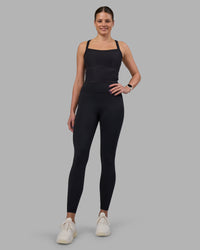 Woman wearing Flame Ribbed Tank - Black Model:Phoebe | Size:S | Thumbnail Index: 2